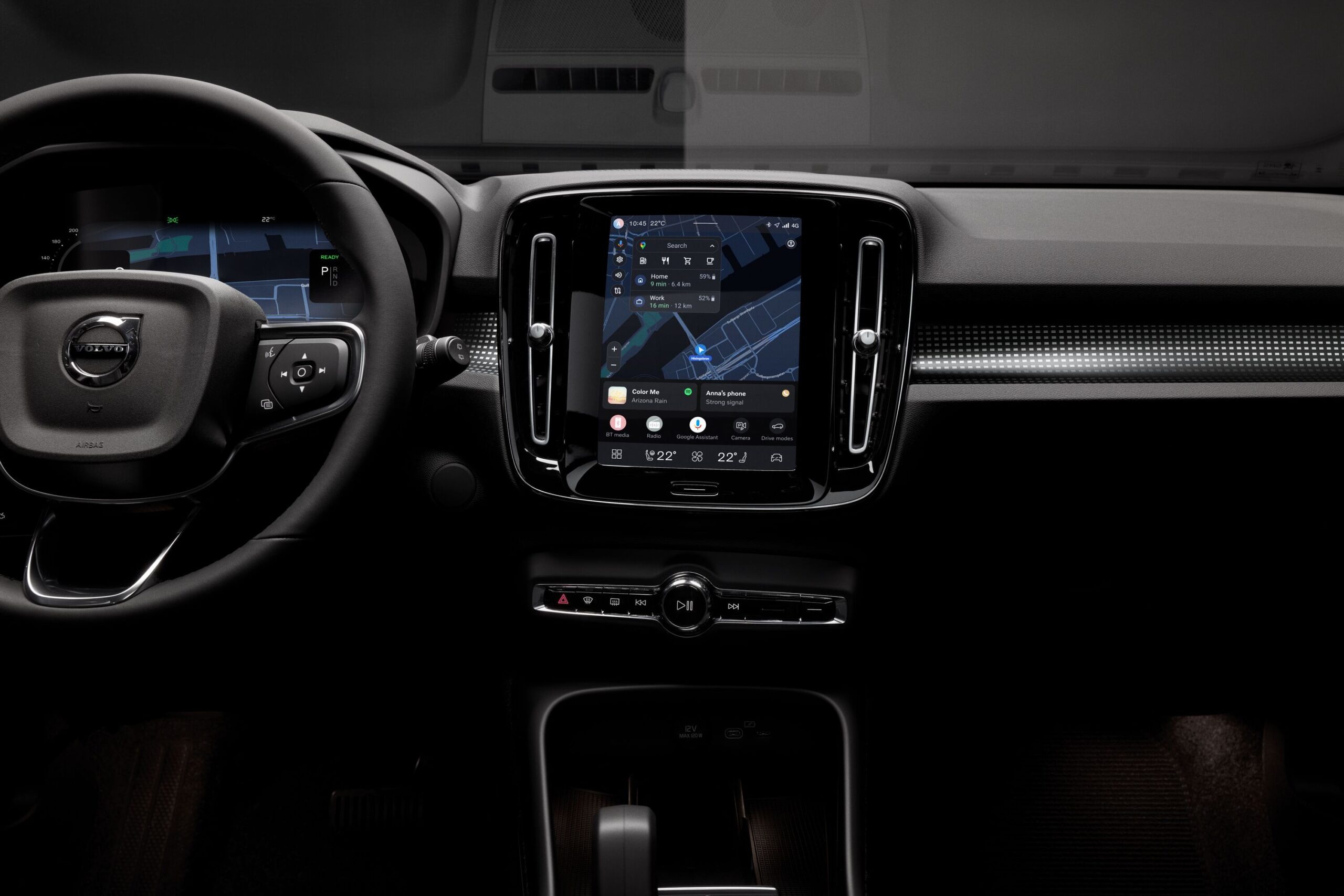 EX40 Google services en centraal infotainment