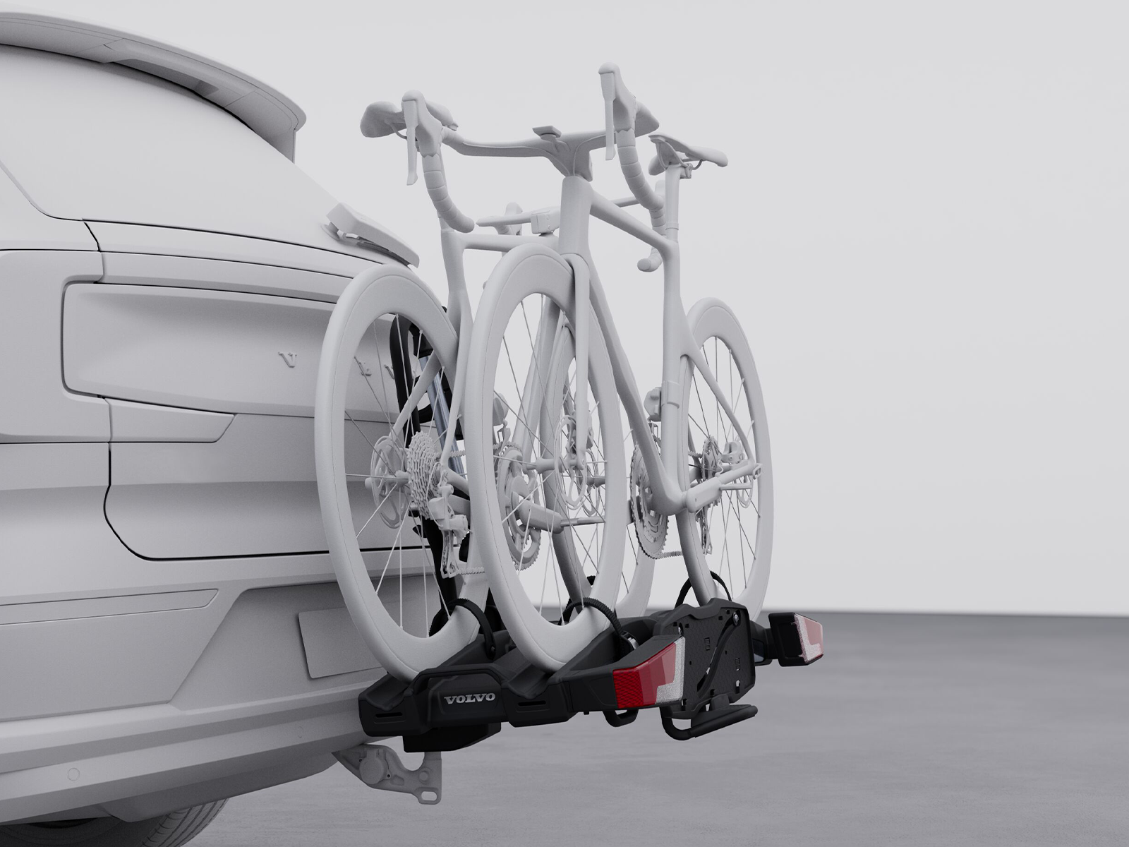 Opklapbare Volvo fietsendrager voor twee fietsen